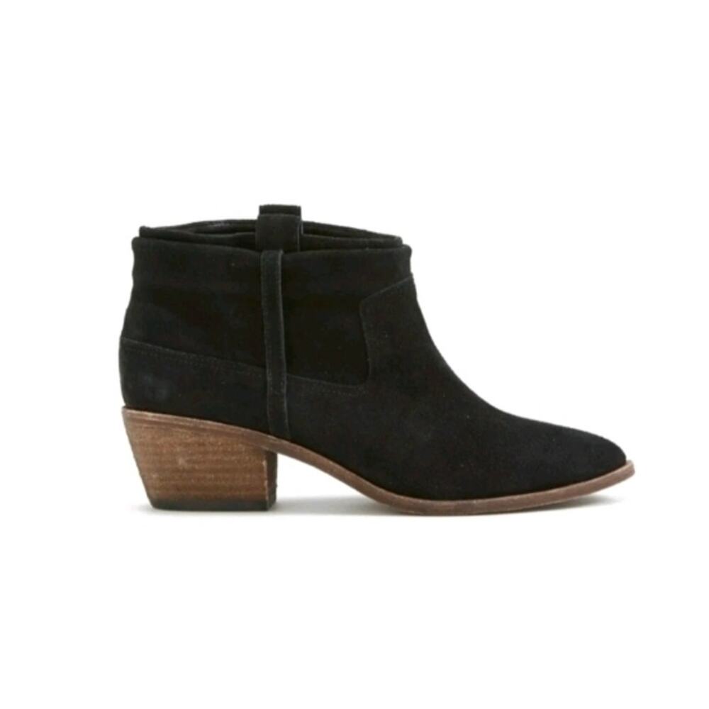 Joie Ajax Black Suede Leather Booties Boots Women's Size US 10/41